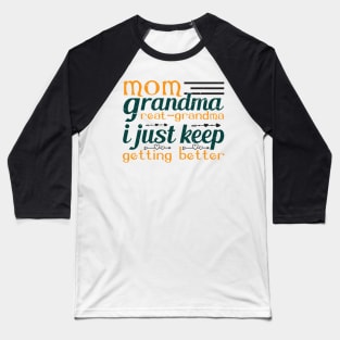 I Went From Mom Bruh Funny Mother's Day for Mom Wife Baseball T-Shirt